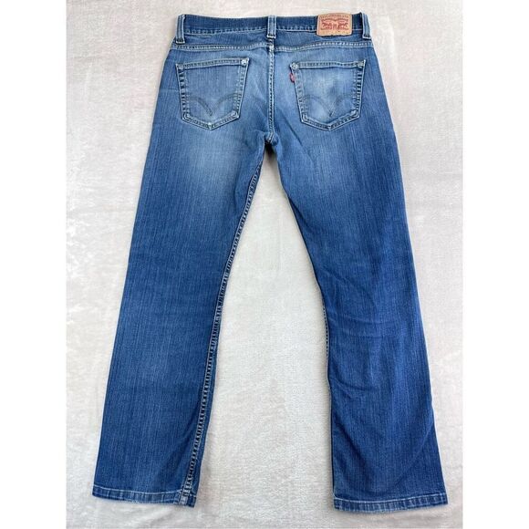 Levi's Jeans Mens 34x30 Blue 506 Irregular Distressed Washed Denim (tag 36x34) - Picture 3 of 10